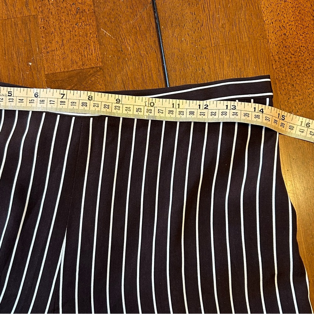 Ralph Lauren Collection Purple Label Brown/ White Pinstriped Silk Pants Sz 6 EUC - Picture 8 of 10